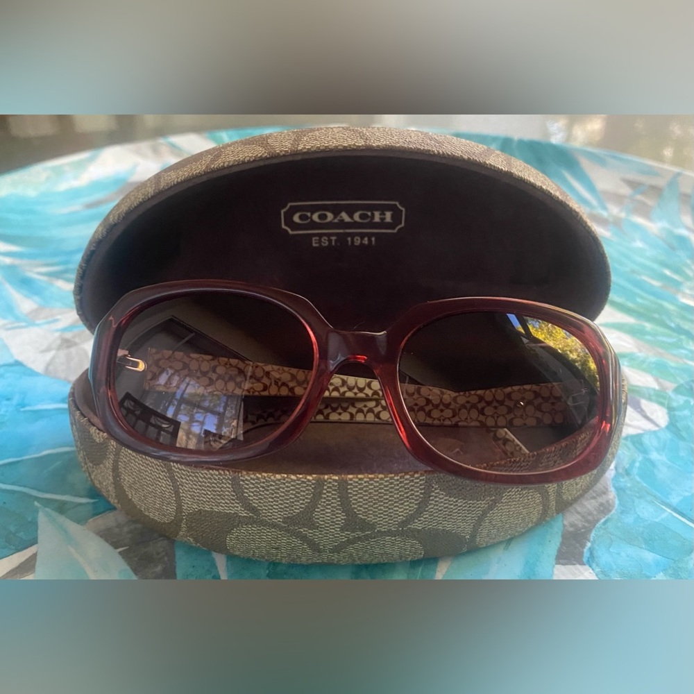 Coach Jackie S420 Burgundy Sunglasses | Vintage